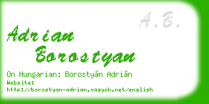 adrian borostyan business card